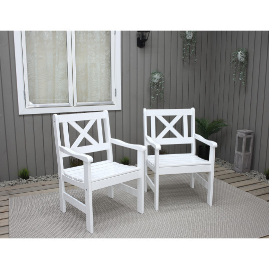 Malmo 2 krēsli, balti