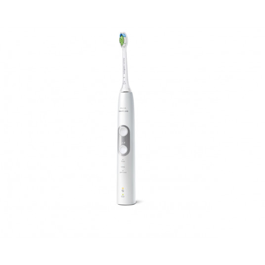 Philips Sonicare ProtectiveClean 6100 elektriskā zobu birste HX6877 / 28 Uzlādējama, Bezvada, Komplektā iekļauto birstes galviņu skaits 1, Balts, Zobu tīrīšanas režīmu skaits 3, Sonic tehnoloģija