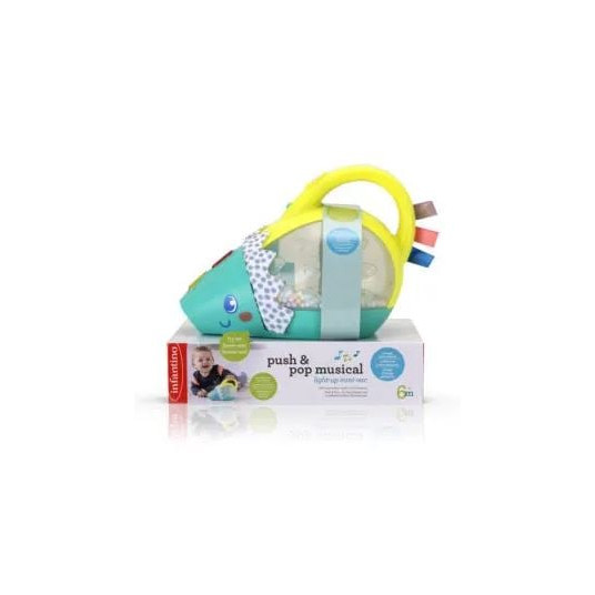 INFANTINO "Push & pop" Muzikālais mini putekļsūcējs ar gaismām