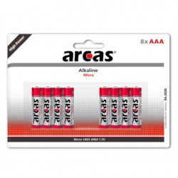 ARCAS LR03 sārma 1,5 V / AAA, 8 (4 + 4)