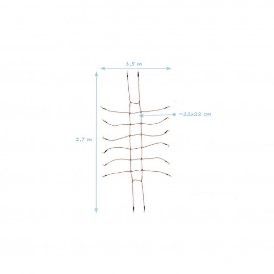 Kāpšanas tīkls rotaļu laukumiem 1,50 x 2,70 m