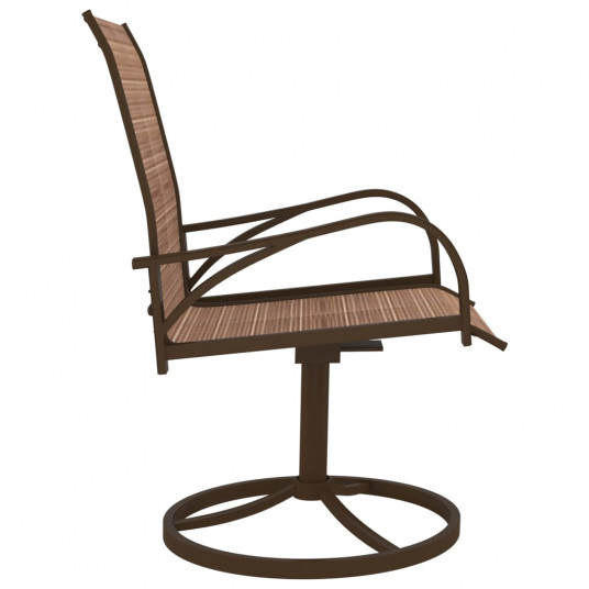 Grozāmi dārza krēsli, 2 gab., tekstilēns un tērauds, brūni