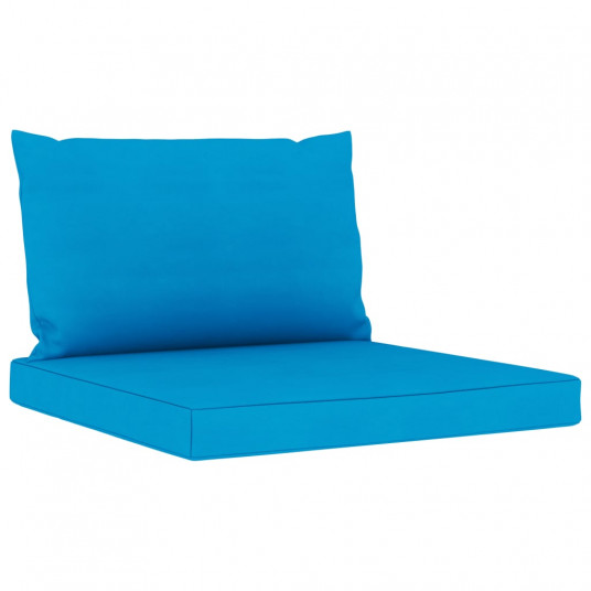 4-vietīgs dārza dīvāns ar gaiši ziliem matračiem