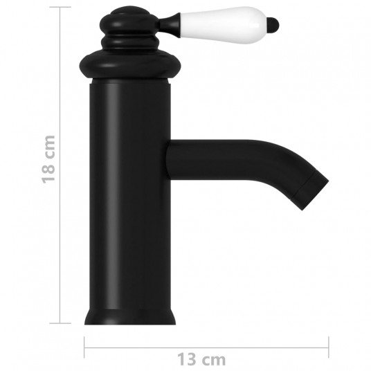 Vannasistabas izlietnes jaucējkrāns, melns, 130x180 mm