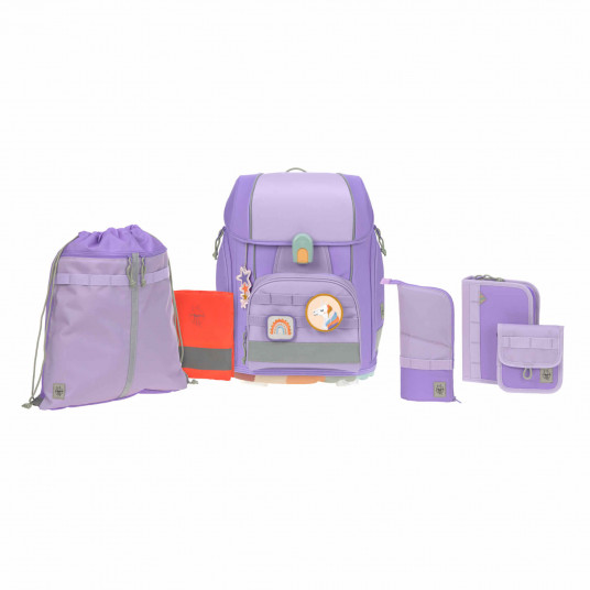 Skolas mugursomas komplekts Boxy Unique violet/lavanda +