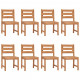 Dārza krēsli, 8 gab., tīkkoka masīvkoks
