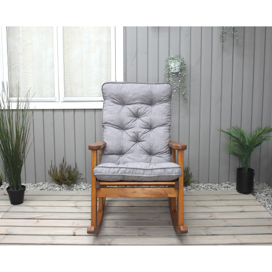 Soltou šūpuļkrēsls, brūns ar pelēku matraci