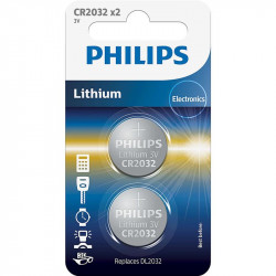 Akumulators Philips CR2032 Lithium 3 V, 2 gab (20,0 x 3,2)