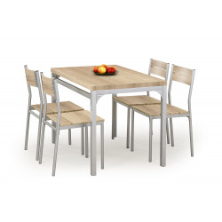 Ēdamistabas komplekts MALCOLM galds + 4 krēsli