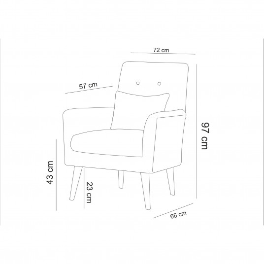 Dīvāna un krēsla komplekts Aria - S - pelēks