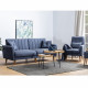 Dīvānu komplekts ar atzveltnes krēslu Aqua - zils