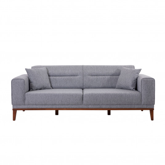 Dīvānu un krēslu komplekts Liones Tepsili - pelēks