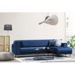 Stūra dīvāns-gulta Attēls Stūra labais (L3-Chl) zils