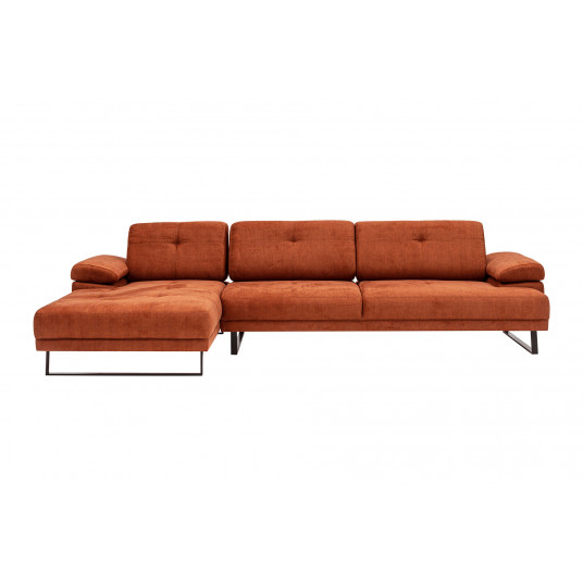 Stūra dīvāns Mustang Large kreisais oranžs