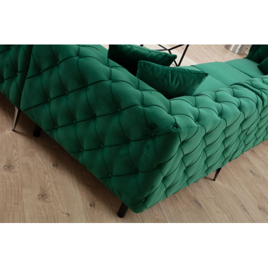 Stūra dīvāns Como atstāts zaļš