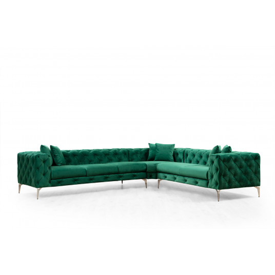 Stūra dīvāns Como atstāts zaļš