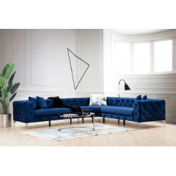 Stūra dīvāns Como pa kreisi zils