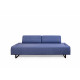 Dīvāns - gulta Infinity ar sānu galdiņu zilā krāsā