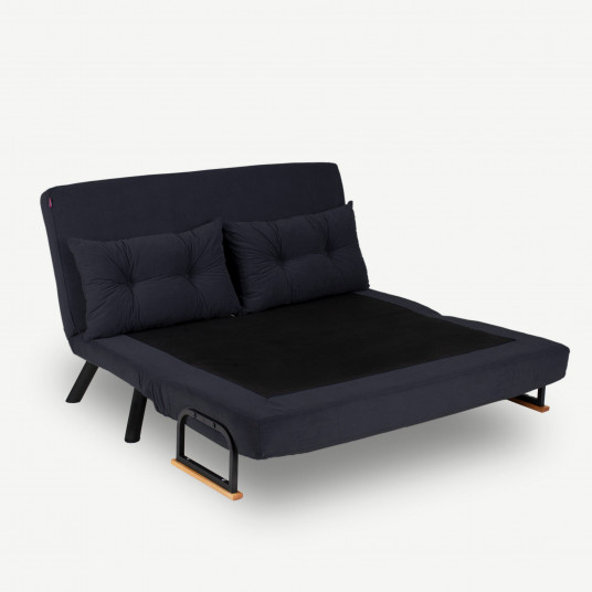 Dīvāns-gulta Sando divvietīga melna