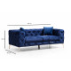 Dīvāns Como zils