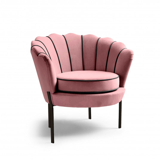 Krēsls ANGELO rozā/melns