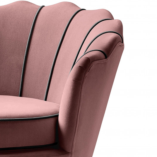 Krēsls ANGELO rozā/melns