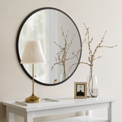 Spogulis dekoratīvs apaļš A711, melns