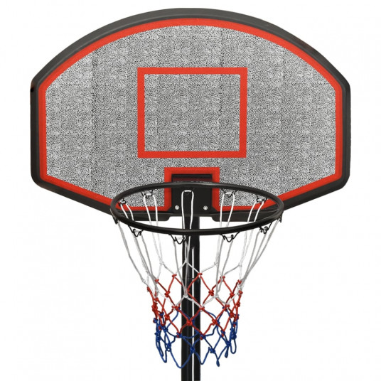 Basketbola vairogs, melns, 282-352 cm, polietilēns