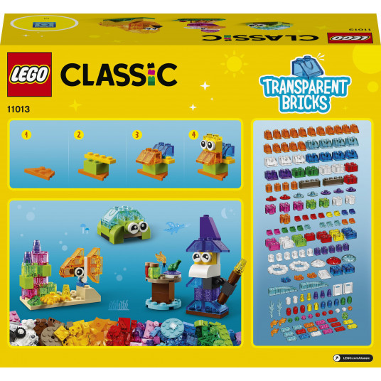 LEGO® 11013 CLASSIC Radošie caurspīdīgie klucīši