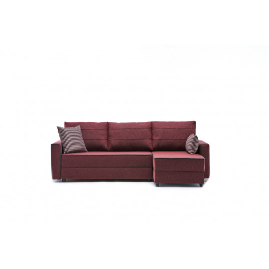 Stūra dīvāns - gulta Ece tiesības sarkans
