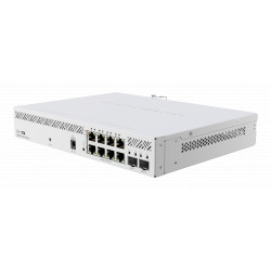 MikroTik mākoņa maršrutētāja slēdzis CSS610-8P-2S+IN Bez Wi-Fi, maršrutētāja slēdzis, montējams uz statīva, 10/100/1000 Mbit/s, Ethernet LAN (RJ-45) porti 8, Mesh atbalsta nr, MU-MiMO Nr. Nav mobilās platjoslas, SFP+ portu skaits 2
