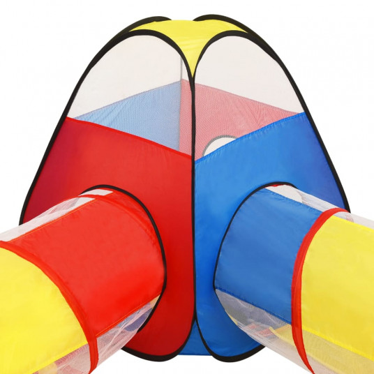 Spēļu telts ar 250 bumbiņām, krāsaina, 190x264x90cm