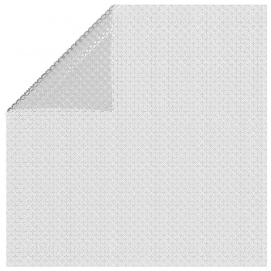 Baseina pārklājs, solārs, peldošs, 488x244 cm, pelēks PE