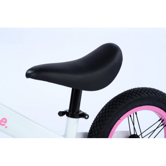 Līdzsvara velosipēds - Moovkee, 12 collas, balti rozā