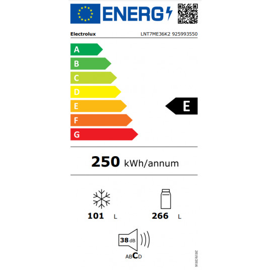 Ledusskapis ELECTROLUX LNT7ME36K2