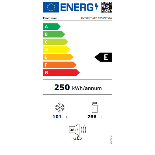 Ledusskapis ELECTROLUX LNT7ME36X3