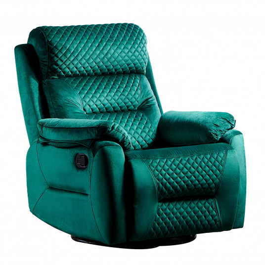 Atzveltnes krēsls Trone TV - smaragda krāsā
