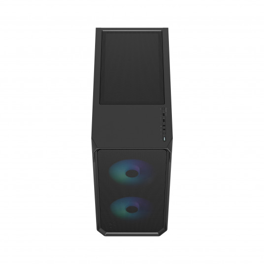 Fractal Design Focus 2 RGB Black TG Clear Tint, Midi Tower, Barošanas avots iekļauts Nr