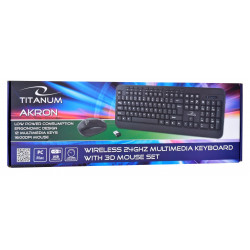 TITANUM TK109 Bezvadu komplekts - USB tastatūra + pele melna