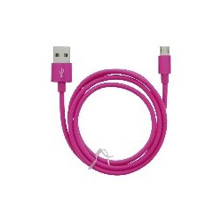 Kabelis MOB:A USB-A - MicroUSB 2.4A, 1m, rozā