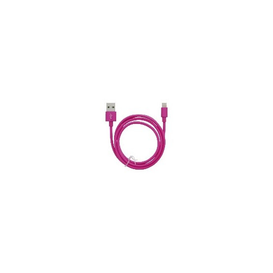 Kabelis MOB:A USB-A - zibens 2.4A, 1m, rozā