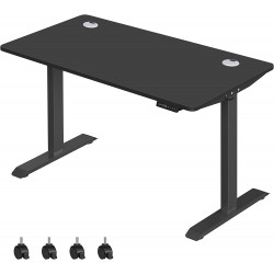Regulējama augstuma galds ar dubultmotoru un atmiņas funkciju melns 120x60