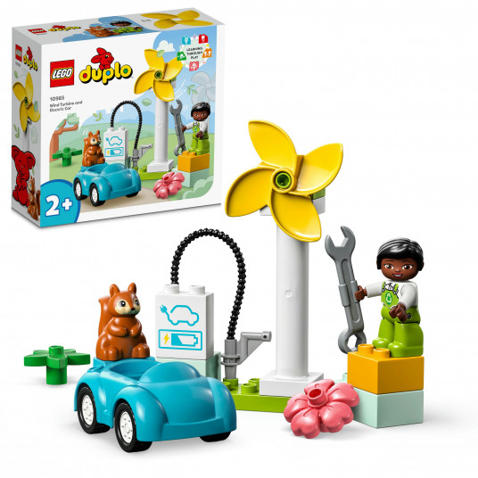 LEGO® 10985 DUPLO® Pilsēta Vēja turbīna un elektroauto