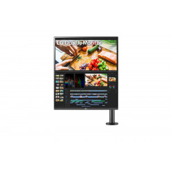LG DualUp monitors 28MQ780 27,6 collas, IPS, SDQHD, 2560x2880, 16:18, 5 ms, 300 cd/m², melns, 60 Hz, HDMI portu skaits 2