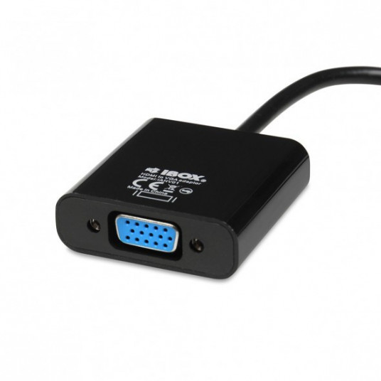 iBox IAHV01 video kabeļa adapteris HDMI A tipa (standarta) VGA (D-Sub) melns