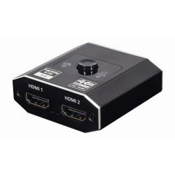 Gembird DSW-HDMI-21 divvirzienu HDMI 4K slēdzis, 2 porti, melns
