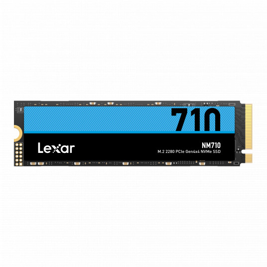 Lexar M.2 NVMe SSD NM710 500 GB, SSD formas koeficients M.2 2280, SSD interfeiss PCIe Gen4x4, Rakstīšanas ātrums 2600 MB/s, Lasīšanas ātrums 5000 MB/s