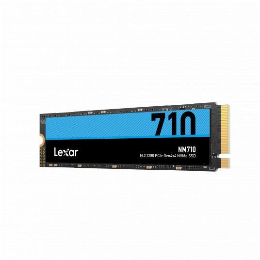 Lexar M.2 NVMe SSD NM710 500 GB, SSD formas koeficients M.2 2280, SSD interfeiss PCIe Gen4x4, Rakstīšanas ātrums 2600 MB/s, Lasīšanas ātrums 5000 MB/s