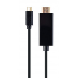 Gembird A-CM-HDMIM-01 USB-C spraudņa adapteris HDMI spraudnis, 4K 30Hz, 2m, melns