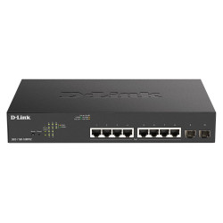 D-Link DGS-1100-10MPV2 tīkla slēdzis pārvaldīts L2 Gigabit Ethernet (10/100/1000) Power over Ethernet (PoE) 1U melns